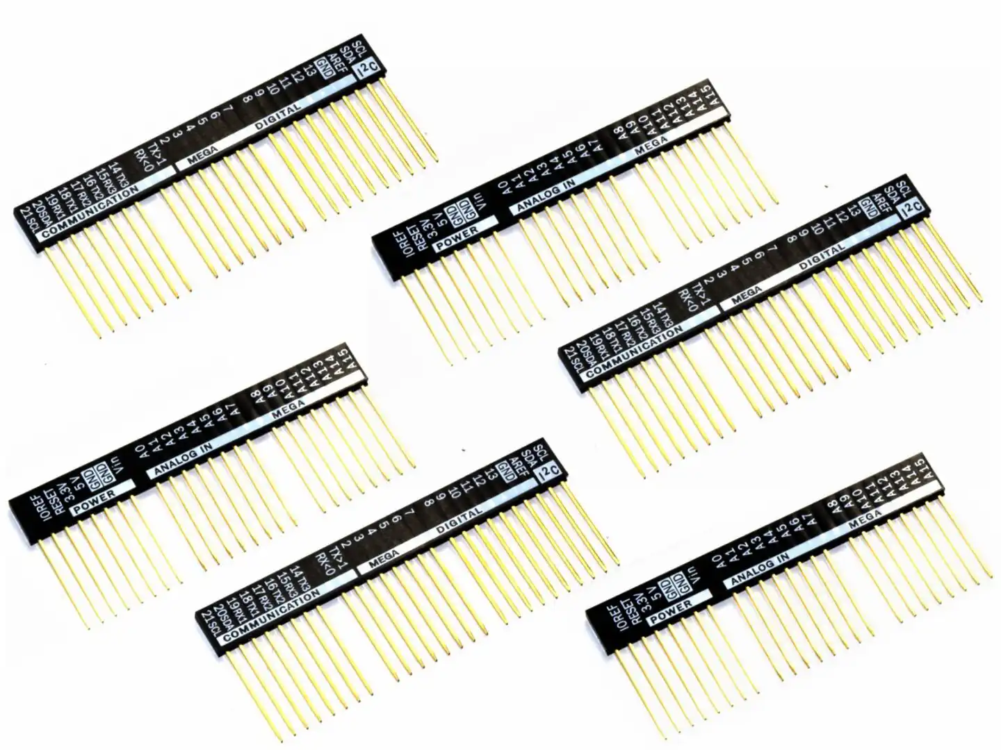 26767 | 3 Sets of Stackable MEGA2560 Headers With Signal Print