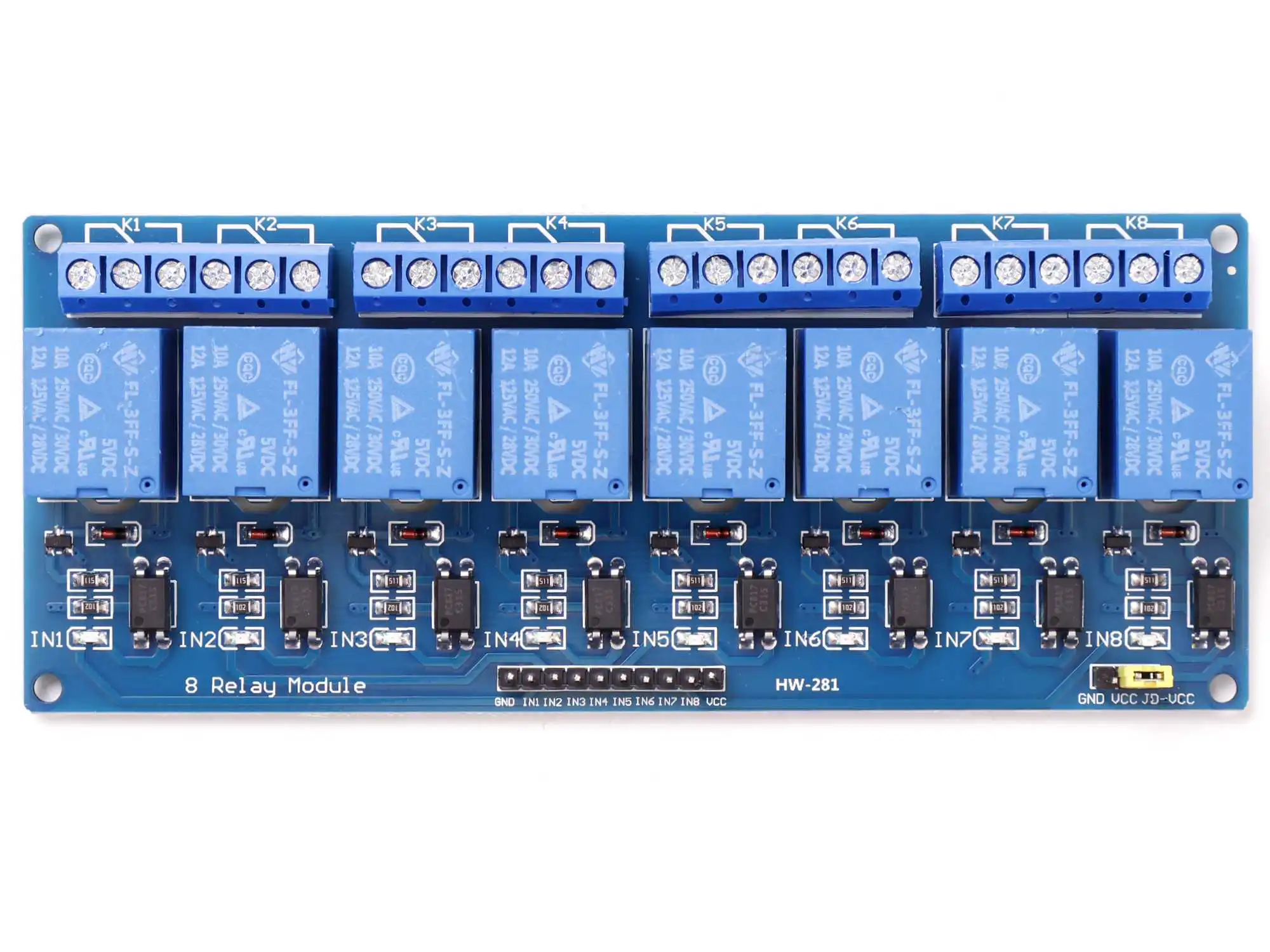 26035 | 8 Relay Module Shield 10A with Optocoupler Input