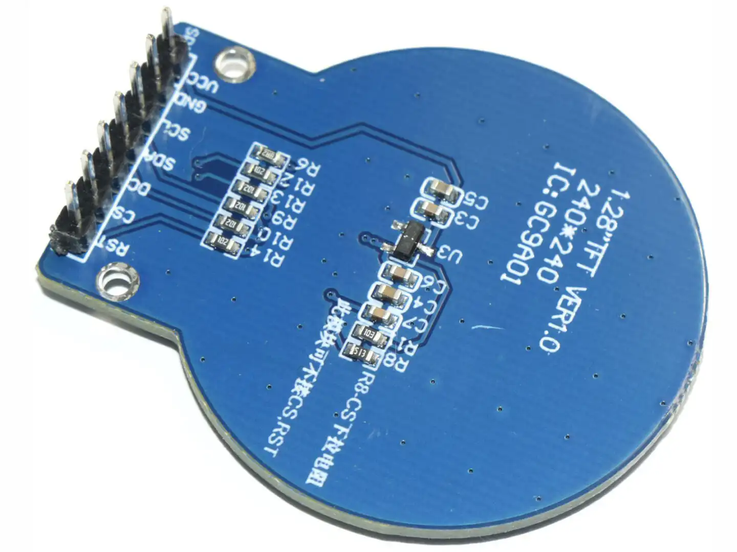26846 | IPS TFT display round 1.28 inch - 240x240 GC9A01 controller