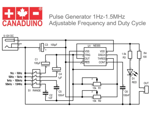 Adjustable Clock Generator Kit NE555