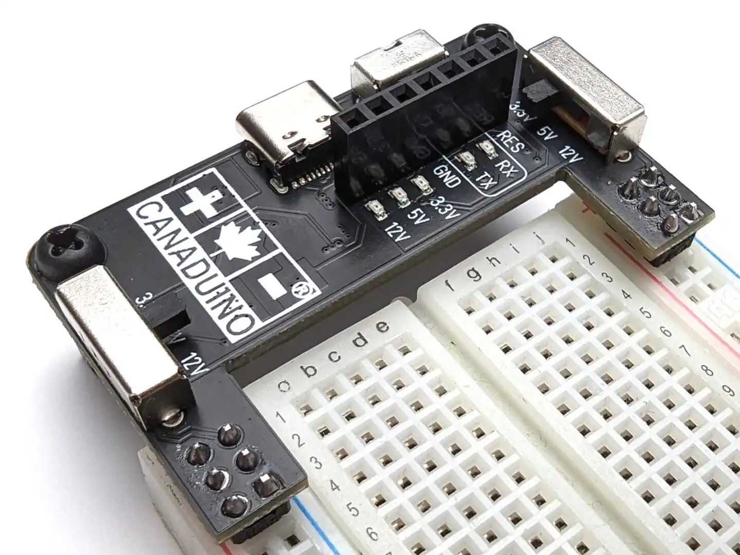 26867 | CANADUINO Breadboard Power Supply 3.3V, 5V, 12V with USB TTL UART