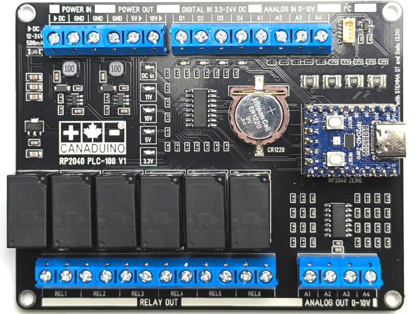 26948 | CANADUINO RP2040 PLC-100 V1 (for RP2040 Zero)