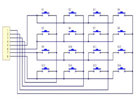 4x4 Matrix Keypad for Arduino Raspberry etc, Tactile Buttons