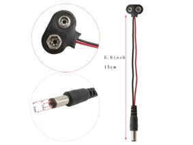 9v battery clip barrel plug 1