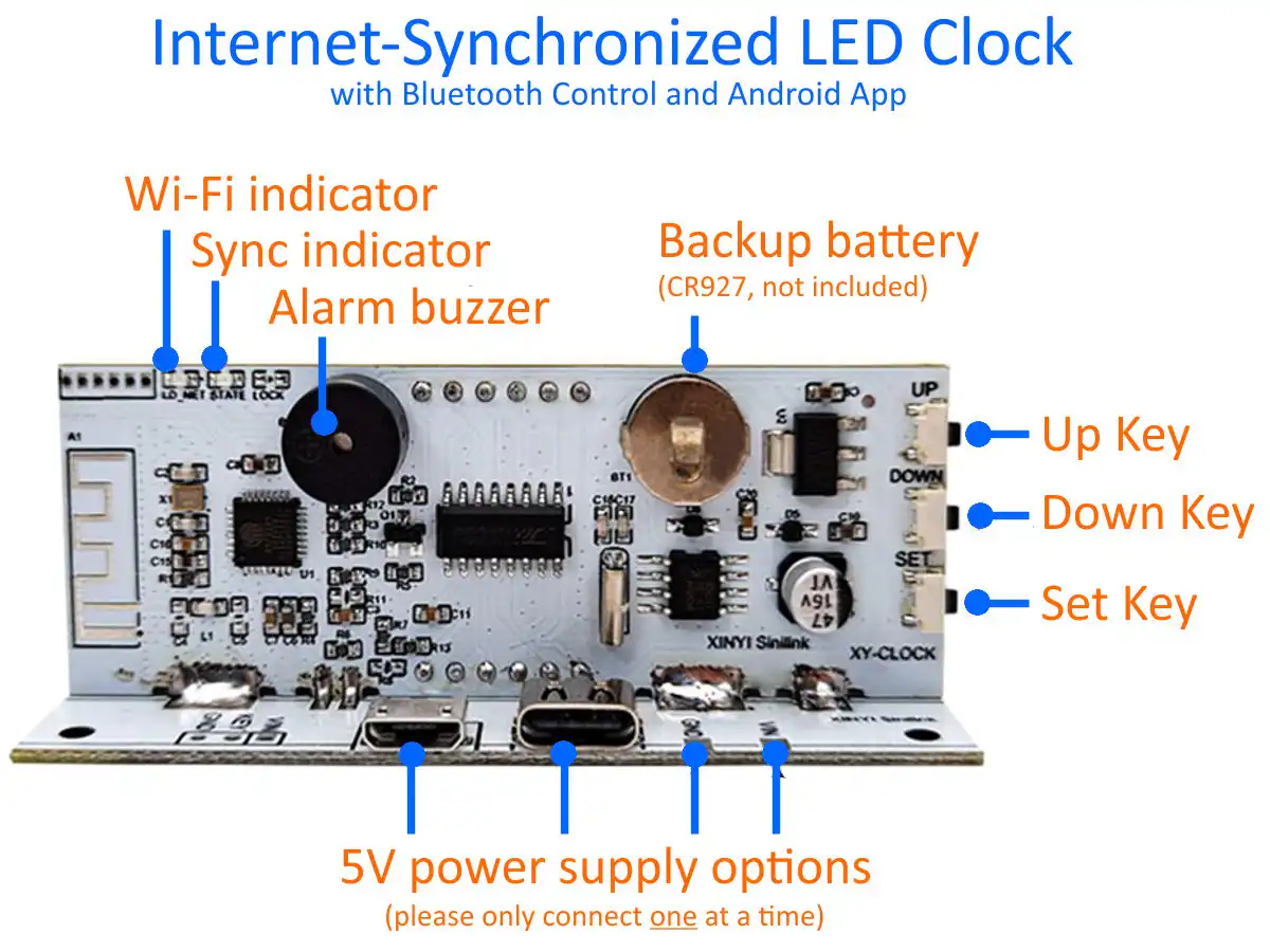 26654 | NTP Wi-Fi Clock with Alarm and App control