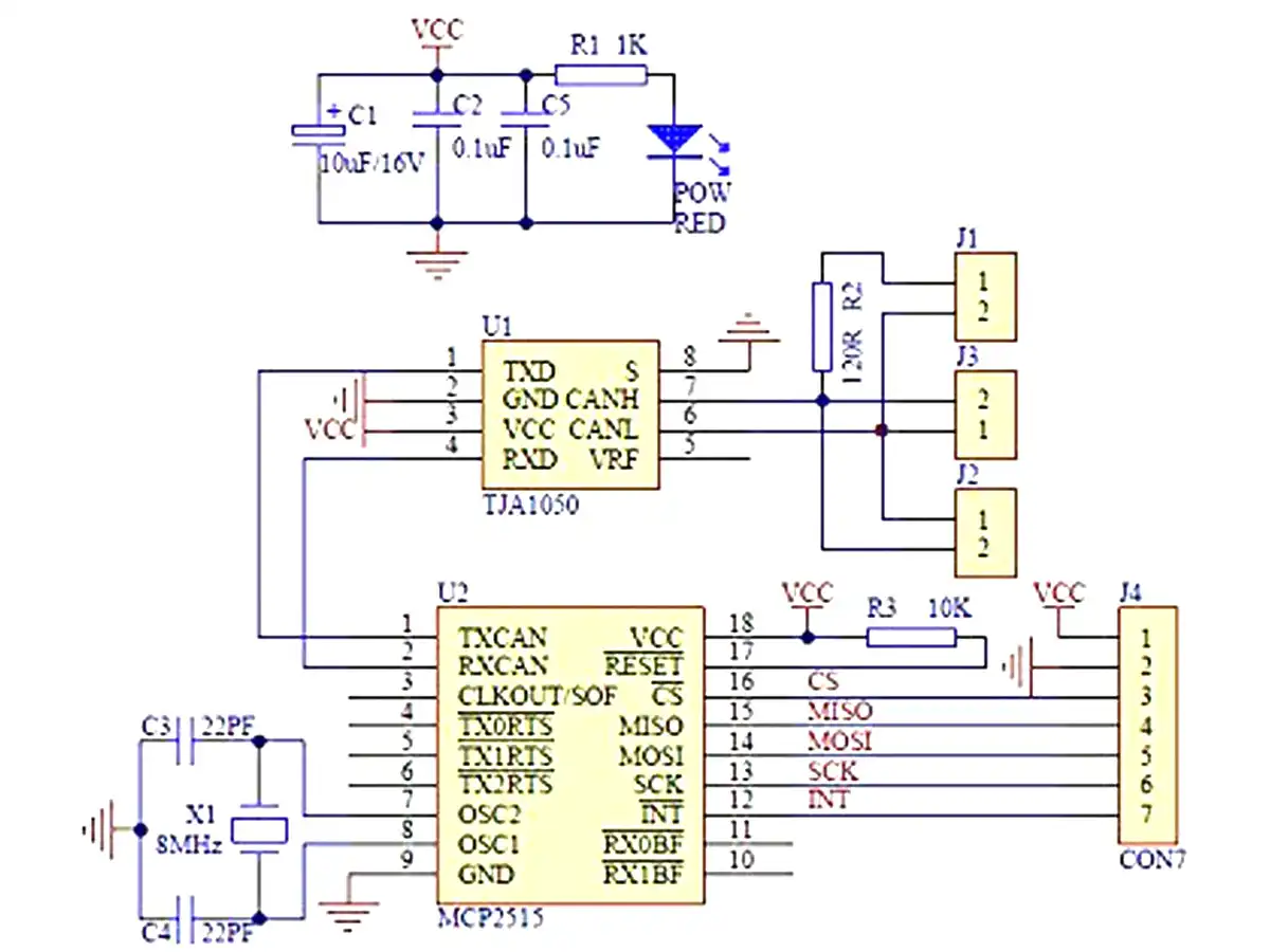 26401 | SPI CAN Bus Interface with MCP2515 and TJA1050