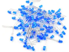 26062 | 100 x LED Blue 3mm Round - Tinted - Clear - Standard Package T-1