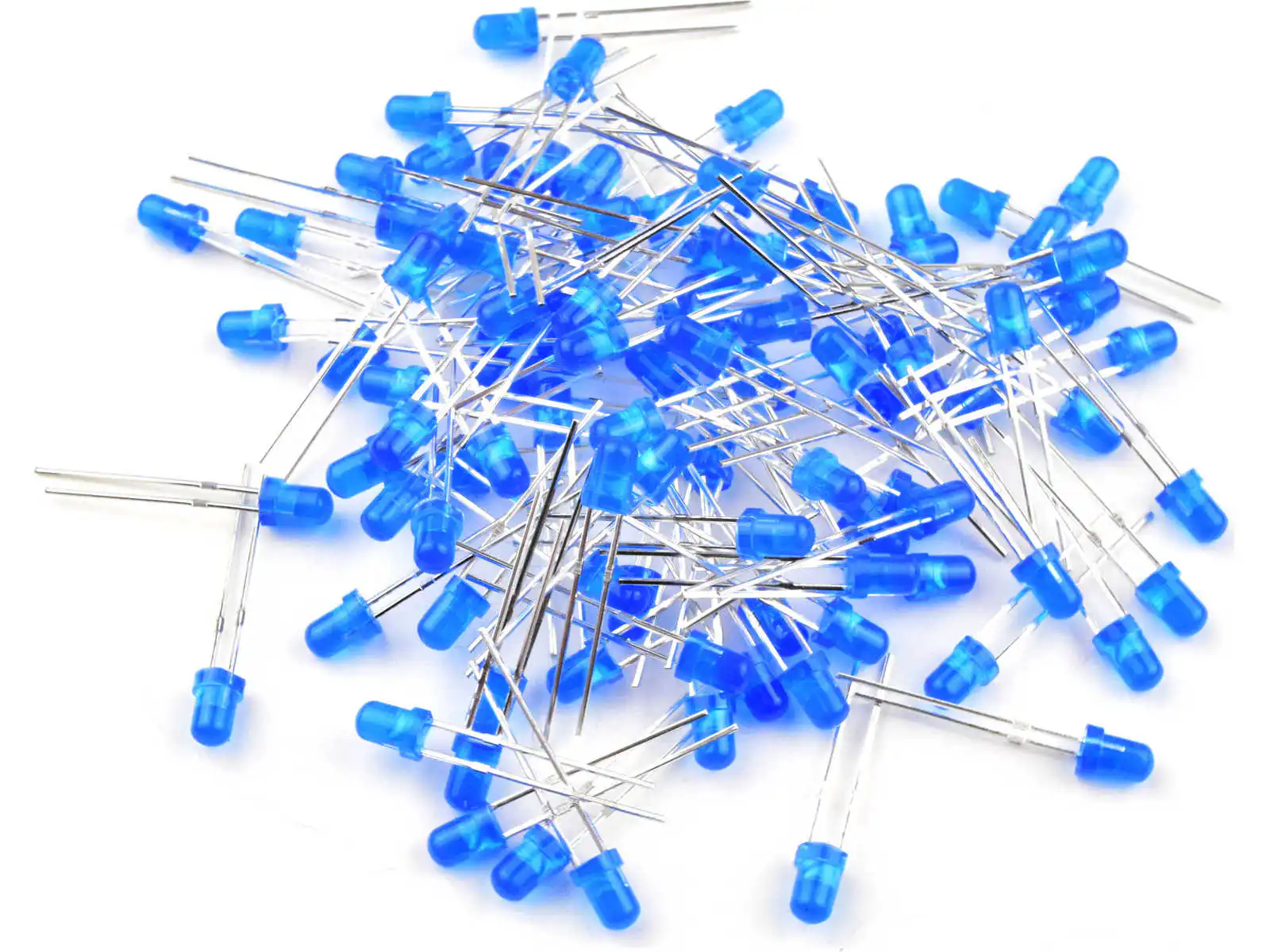 26062 | 100 x LED Blue 3mm Round - Tinted - Clear - Standard Package T-1