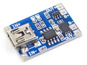 26629 | 3.7V Lithium Charger 1A - cell protection - Mini-USB