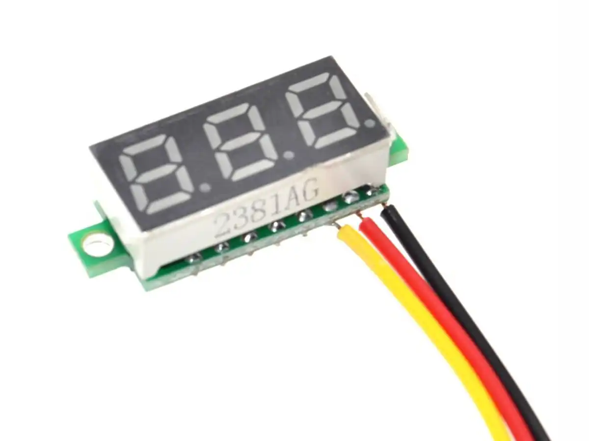 26634 | Digital LED Voltmeter 100V DC (green) 3-Digit 7mm