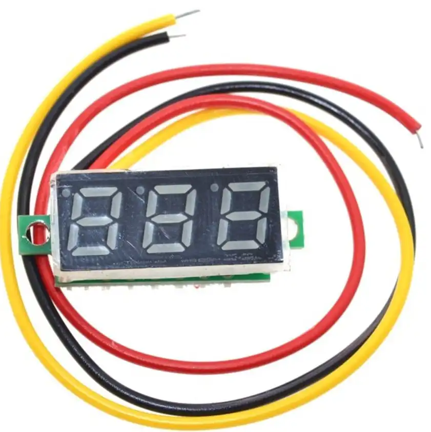26670 | Digital LED Voltmeter 100V DC (red) 3-Digit 7mm