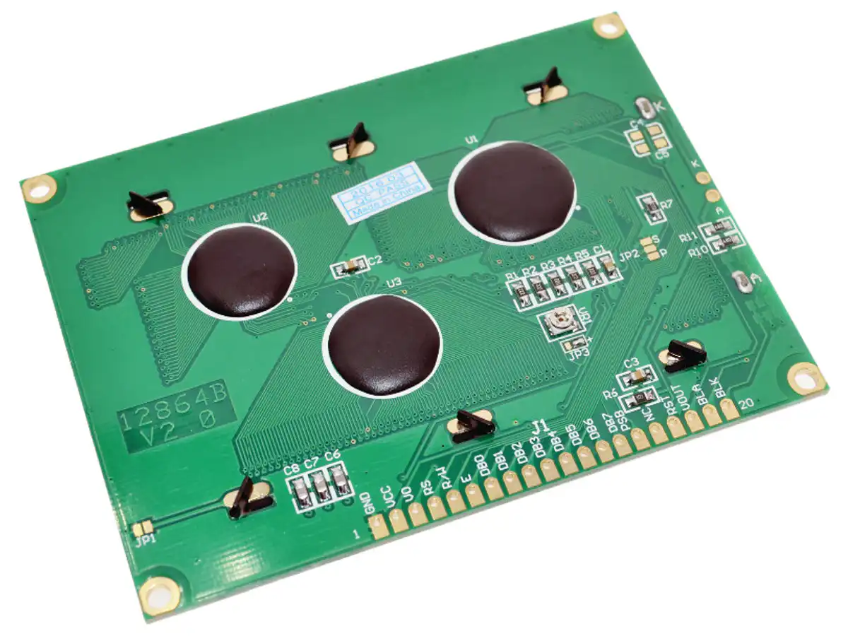 26337 | 128x64 Graphic LCD LCM12864 (Green) SPI - ST7920