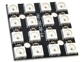 26340 | 4x4 RGB LED Matrix with 16 x WS2812B RGB - addressable