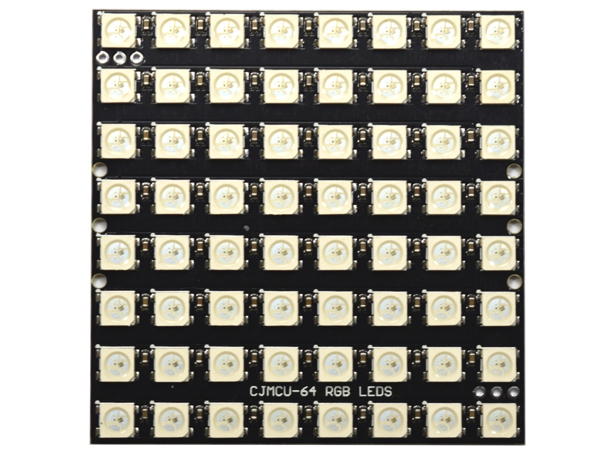 8x8 RGB LED Matrix with 64 x WS2812B - addressable (26350)
