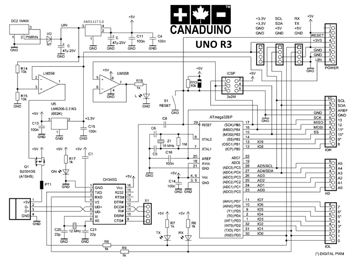 26025 | Arduino UNO R3 (compatible) Atmega328P with CH340 USB