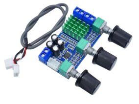 2 x 50W Class-D Audio Amplifier with Tone Control 12-24V