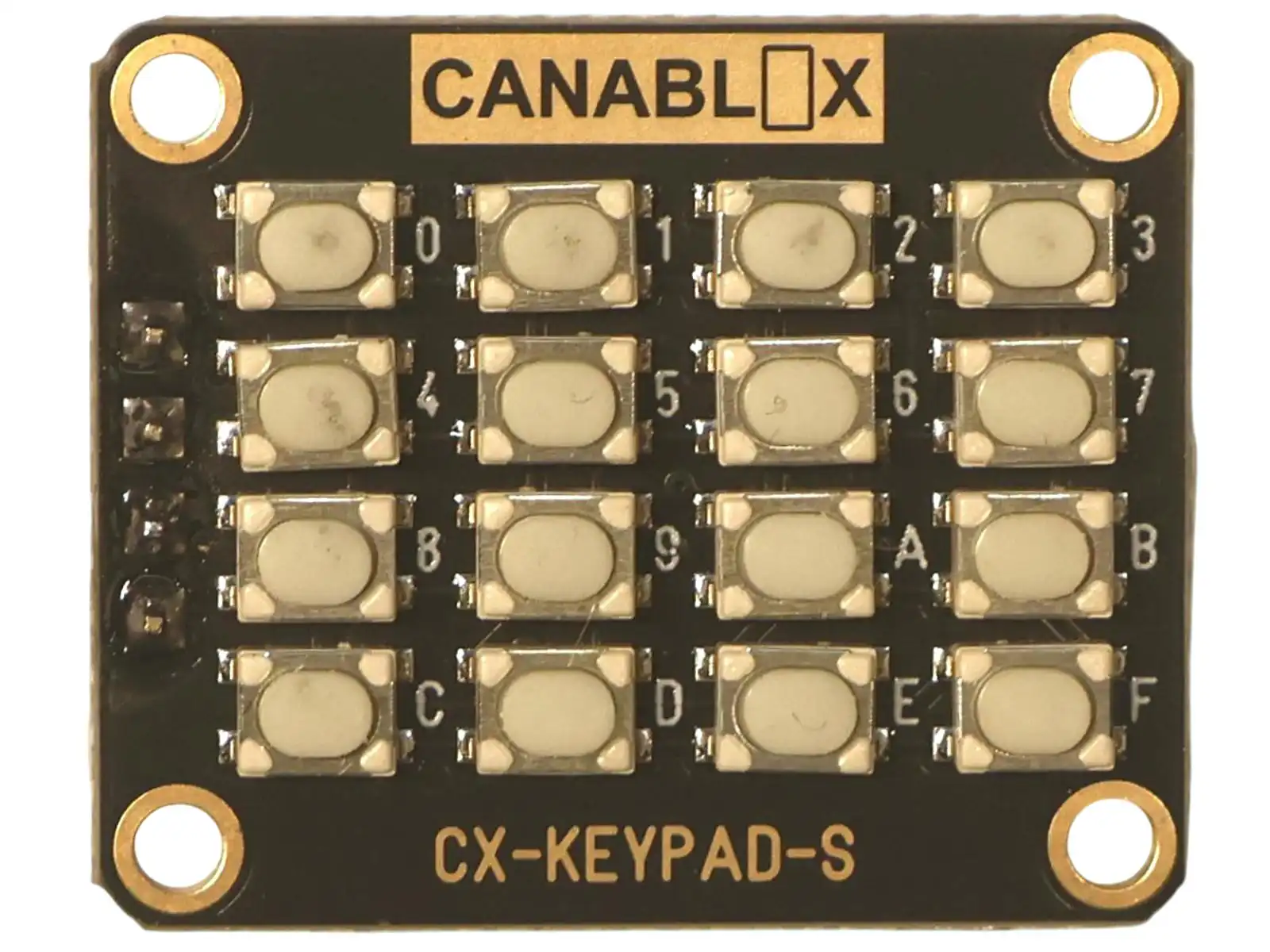 CX-KEYPAD-S | CANABLOX® 16-Key 0-9, A-F Hexadecimal Keypad I2C (CX-KEYPAD-S)